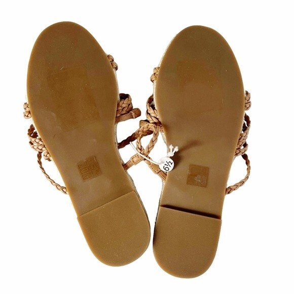 NEW Madewell The Kathryn Espadrille Slide Sandal Tan Leather Women’s Size 6.5 - Picture 13 of 15